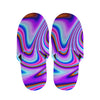 Purple Psychedelic Trippy Print Slippers