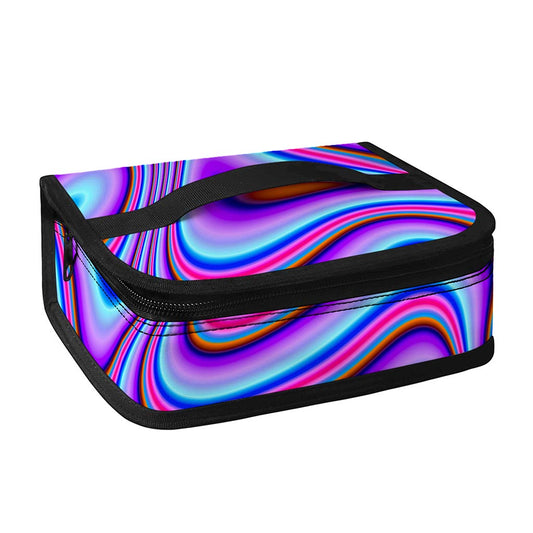 Purple Psychedelic Trippy Print Small Lunch Bag