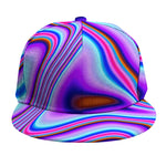Purple Psychedelic Trippy Print Snapback Cap