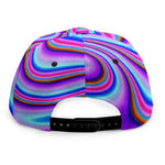 Purple Psychedelic Trippy Print Snapback Cap