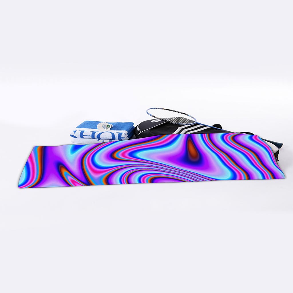 Purple Psychedelic Trippy Print Sports Towel