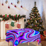 Purple Psychedelic Trippy Print Tablecloth