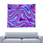 Purple Psychedelic Trippy Print Tapestry