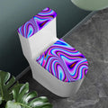 Purple Psychedelic Trippy Print Toilet Lid And Tank Cover Set