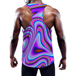Purple Psychedelic Trippy Print Training Tank Top