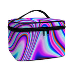 Purple Psychedelic Trippy Print Travel Makeup Bag