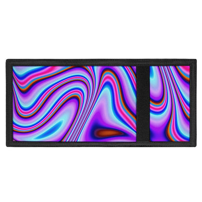 Purple Psychedelic Trippy Print Trifold Wallet