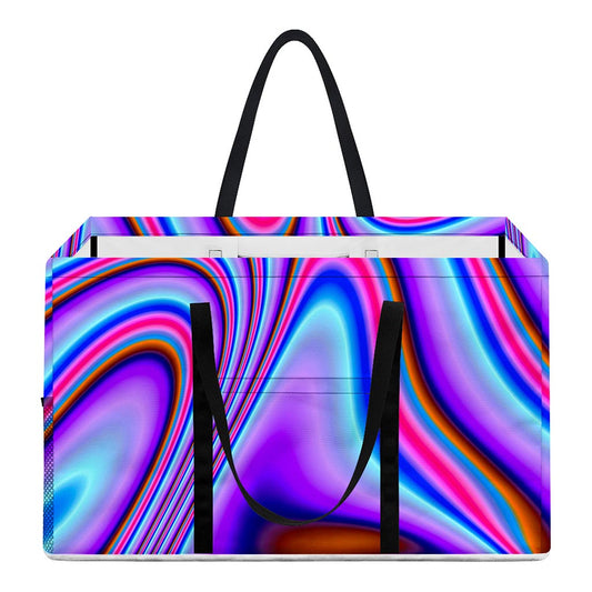 Purple Psychedelic Trippy Print Utility Tote Bag