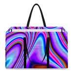 Purple Psychedelic Trippy Print Utility Tote Bag