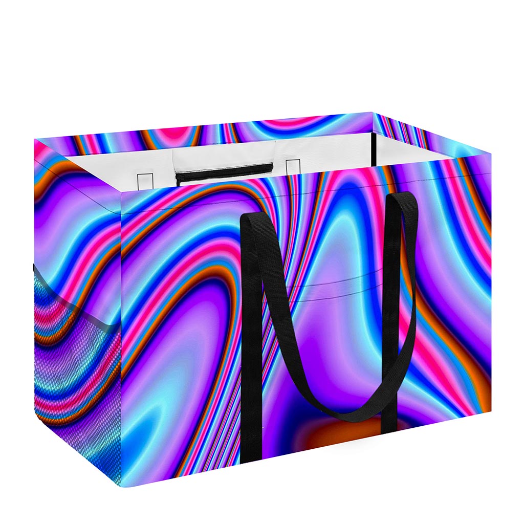 Purple Psychedelic Trippy Print Utility Tote Bag