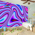 Purple Psychedelic Trippy Print Wall Sticker