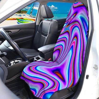Purple Psychedelic Trippy Print Waterproof Car Seat Cover