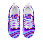 Purple Psychedelic Trippy Print White Running Shoes