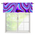 Purple Psychedelic Trippy Print Window Valance
