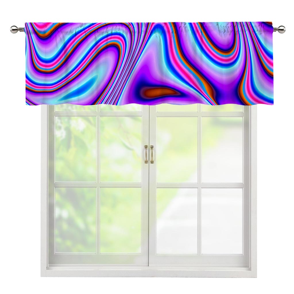 Purple Psychedelic Trippy Print Window Valance