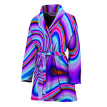 Purple Psychedelic Trippy Print Women's Bathrobe