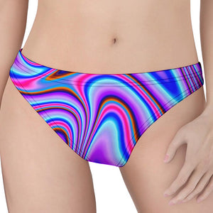 Purple Psychedelic Trippy Print Women's Thong