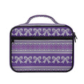 Purple Ribbon Knitted Pattern Print Briefcase Bible Bag