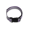 Purple Ribbon Knitted Pattern Print Dog Collar