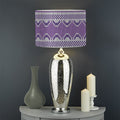Purple Ribbon Knitted Pattern Print Drum Lamp Shade