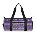 Purple Ribbon Knitted Pattern Print Gym Bag