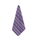 Purple Ribbon Knitted Pattern Print Hand Towel