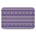 Purple Ribbon Knitted Pattern Print Indoor Door Mat