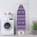 Purple Ribbon Knitted Pattern Print Ironing Board Cover