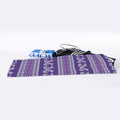 Purple Ribbon Knitted Pattern Print Sports Towel