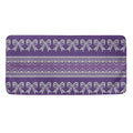 Purple Ribbon Knitted Pattern Print Towel