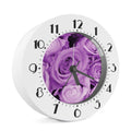 Purple Rose Print Alarm Clock