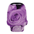 Purple Rose Print Baby Seat Cover