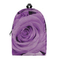 Purple Rose Print School Backpack