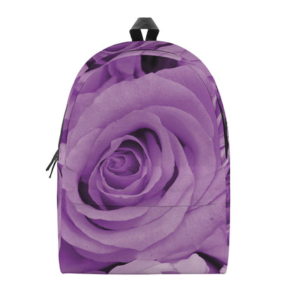 Purple Rose Print Backpack