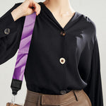 Purple Rose Print Bag Strap