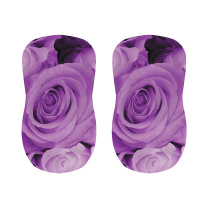 Purple Rose Print Bar Stool Covers