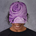Purple Rose Print Baseball Cap