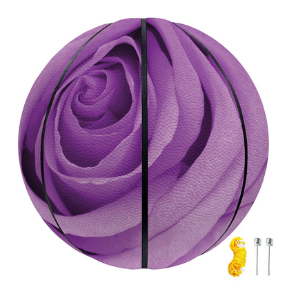 Purple Rose Print Basketball