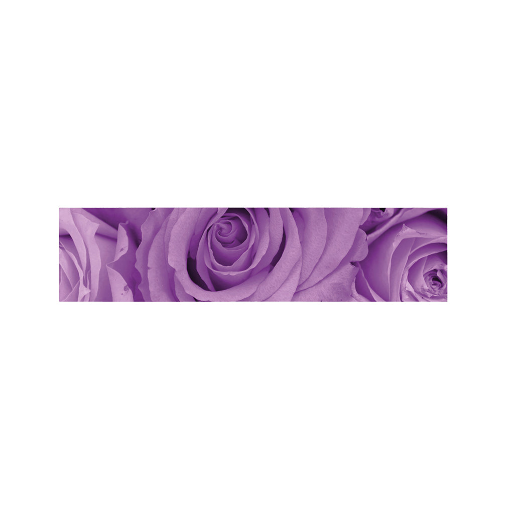 Purple Rose Print Bed Runner