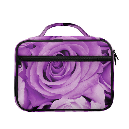 Purple Rose Print Briefcase Bible Bag