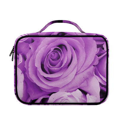 Purple Rose Print Briefcase Bible Bag