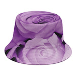 Purple Rose Print Bucket Hat