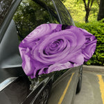 Purple Rose Print Car Side Mirror Covers