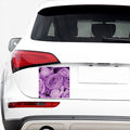 Purple Rose Print Car Sticker