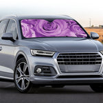 Purple Rose Print Car Windshield Sun Shade