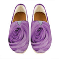 Purple Rose Print Casual Shoes