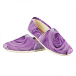 Purple Rose Print Casual Shoes