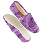 Purple Rose Print Casual Shoes