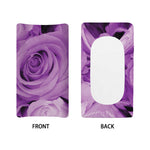 Purple Rose Print Changing Pad Cover