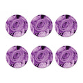 Purple Rose Print Coaster Set